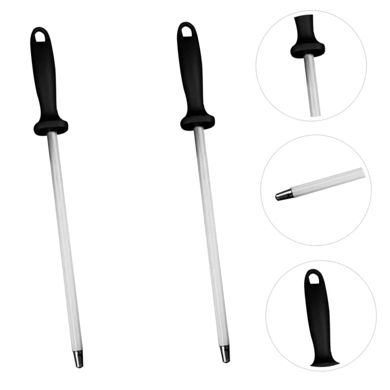 Професійне Точило 2 шт. з нержавіючої сталі та ПП з мусатом для кухонних ножів, фото №4