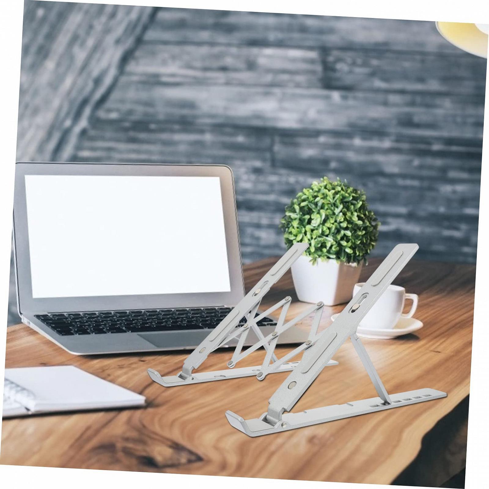 Складана Підставка для Ноутбука з високоякісного матеріалу для ігор, відео, роботи та читання. Покращене тепловідведення. Легко складається., фото №8
