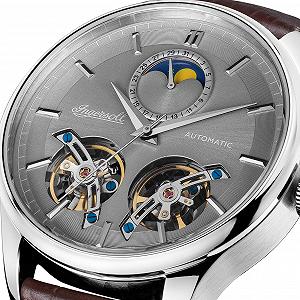 Мужские Часы Ingersoll The Chord Автоматические I07201 Серый Коричневый synthetic.ua - Фото 1