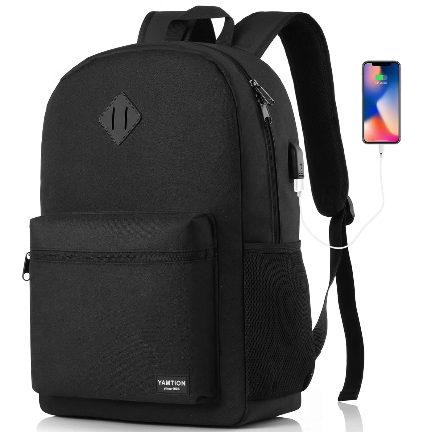 Рюкзак для ноутбука Yamtion 15.6 дюймів USB 25 л Чорний, фото №1 Рюкзак для ноутбука Yamtion 15.6 дюймів USB 25 л Чорний, фото №1