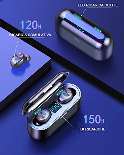 Наушники Davilis Wireless Bluetooth 5.3 Универсальные Водонепроницаемые IPX7 Спортивные с Микрофоном 120 Часов Стерео HiFi 9D Глубокий Бас, Сенсорное Управление, Шумоподавление, фото №3