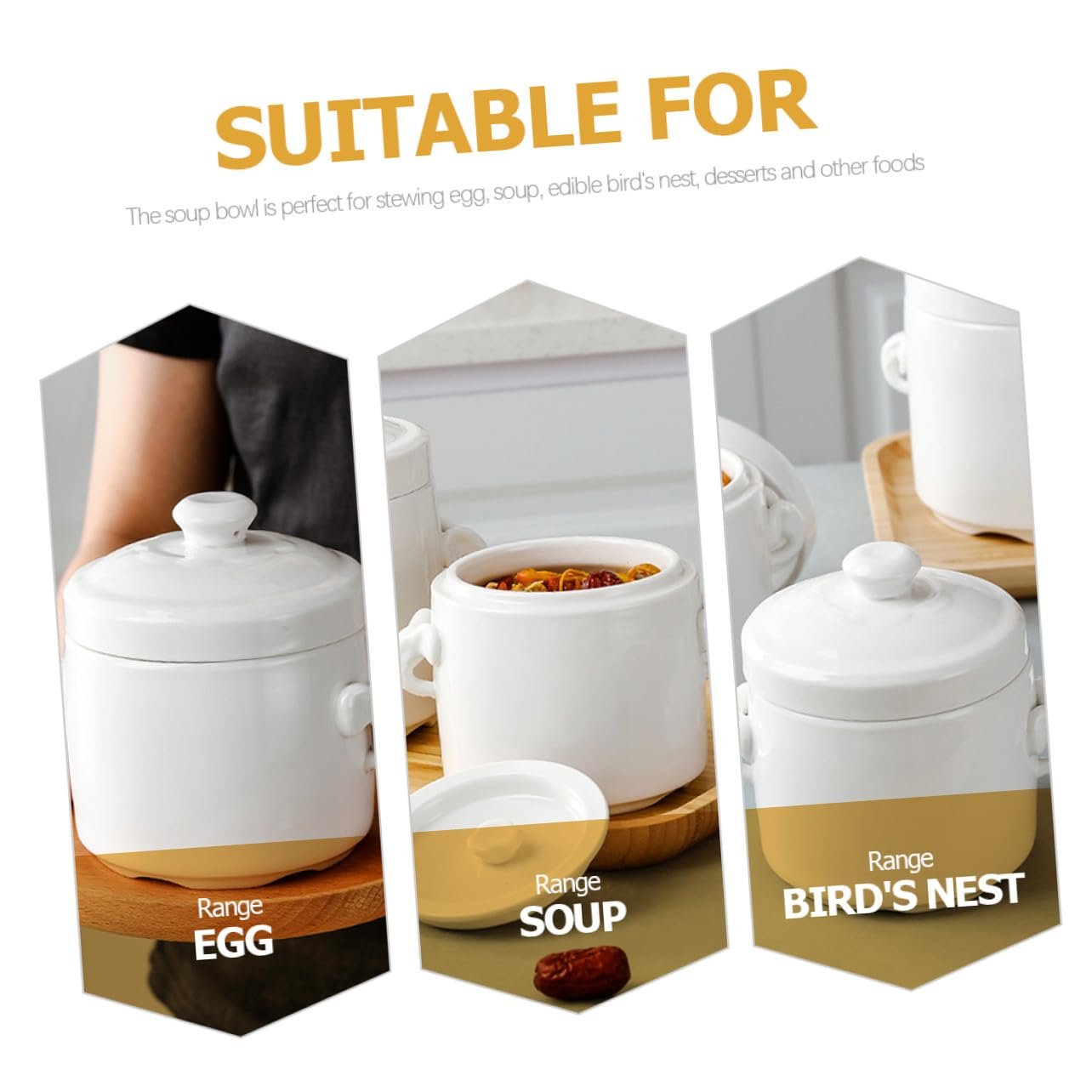 Горщик для запікання Керамічний з кришкою Термостійкий для супів та десертів Маленький, фото №7 Горщик для запікання Керамічний з кришкою Термостійкий для супів та десертів Маленький, фото №7