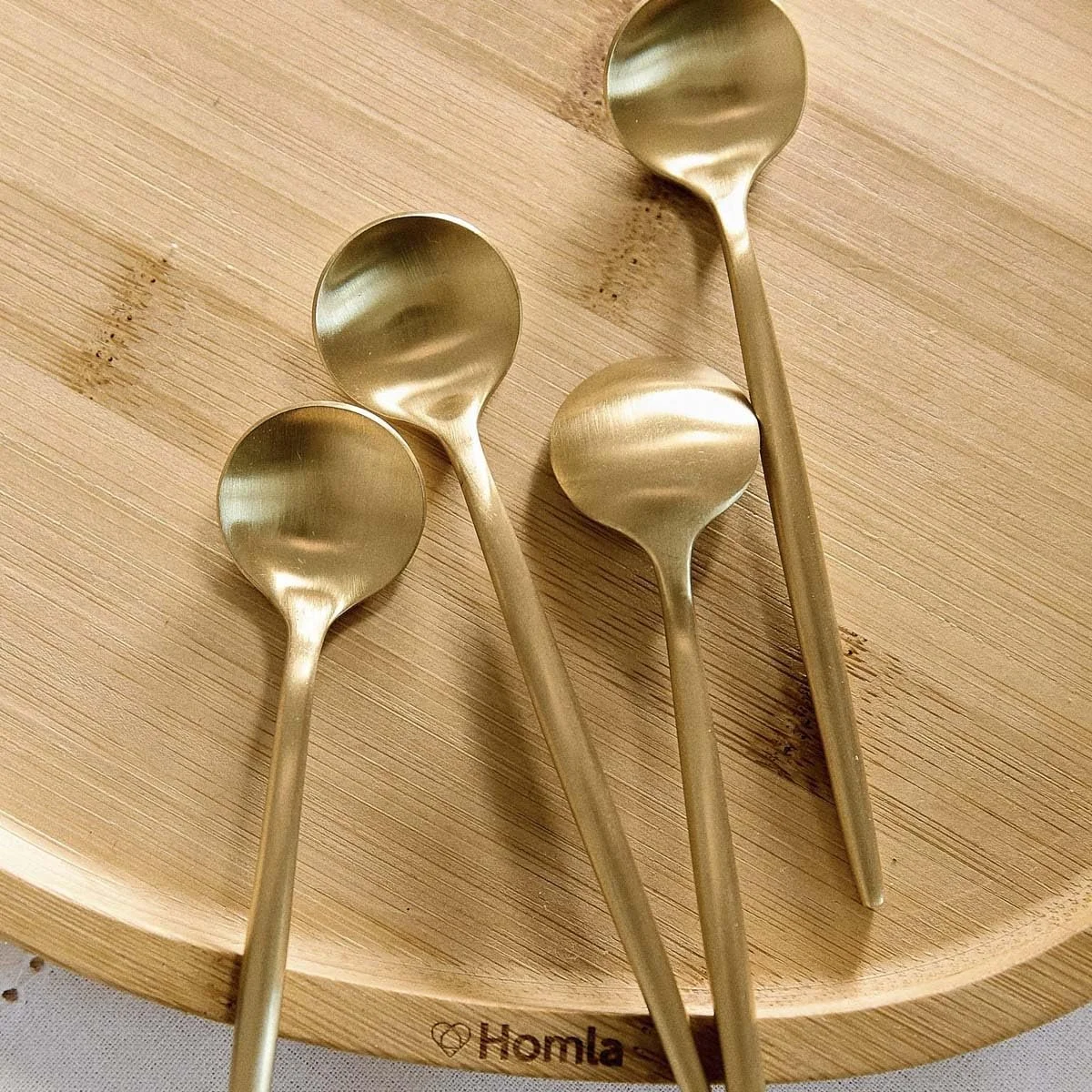 Набір ложок HOMLA NOIA Gold, 4 шт., фото №6