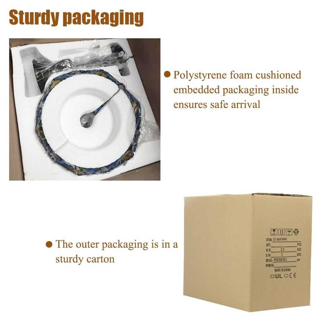 Настільна лампа Kinbolas Tiffany Style 30 см Кольорова, фото №7