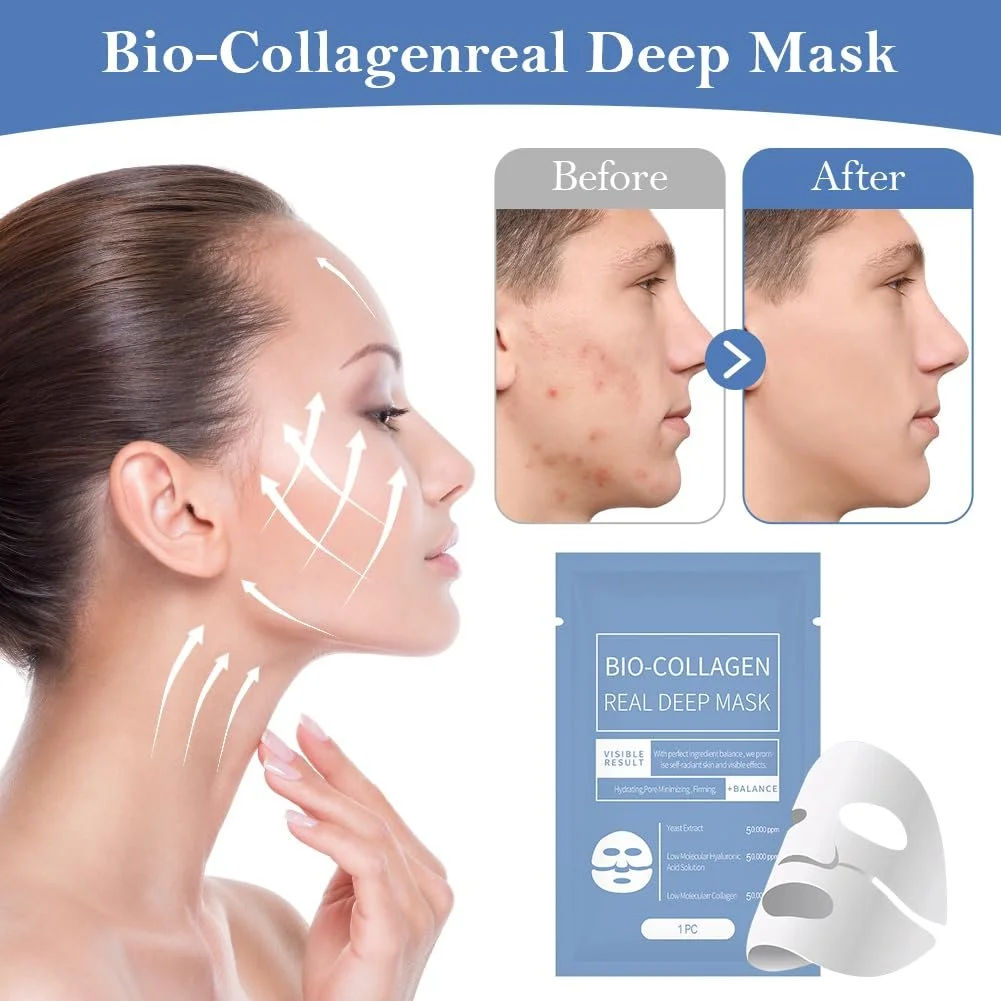 Маска для обличчя з колагеном Pack of 5 для глибокого зволоження, фото №6 Маска для обличчя з колагеном Pack of 5 для глибокого зволоження, фото №6