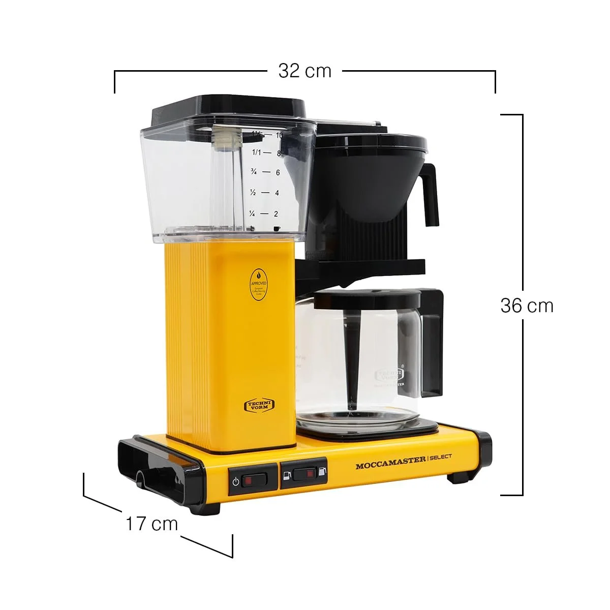 Кофеварка капельная Moccamaster KBG Select Желтая, 1,25 л, фото №2 Кофеварка капельная Moccamaster KBG Select Желтая, 1,25 л, фото №2
