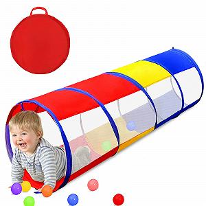 Игровой туннель Kids 6 Foot с двумя сетчатыми сторонами Pop Up Crawling 1 3 4 года - Фото 1