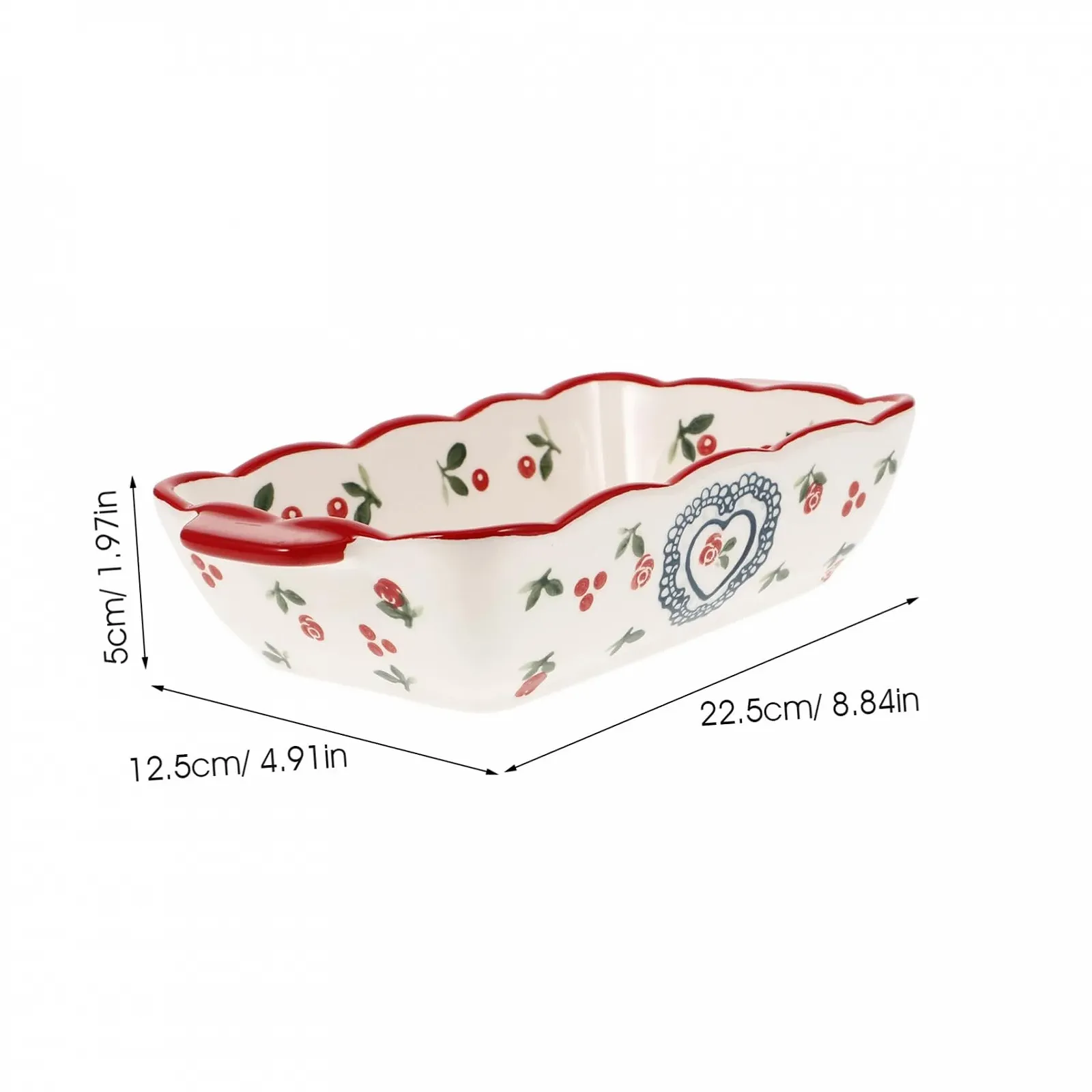 Форма для запікання BESTOYARD керамічна прямокутна з ручками, фото №2