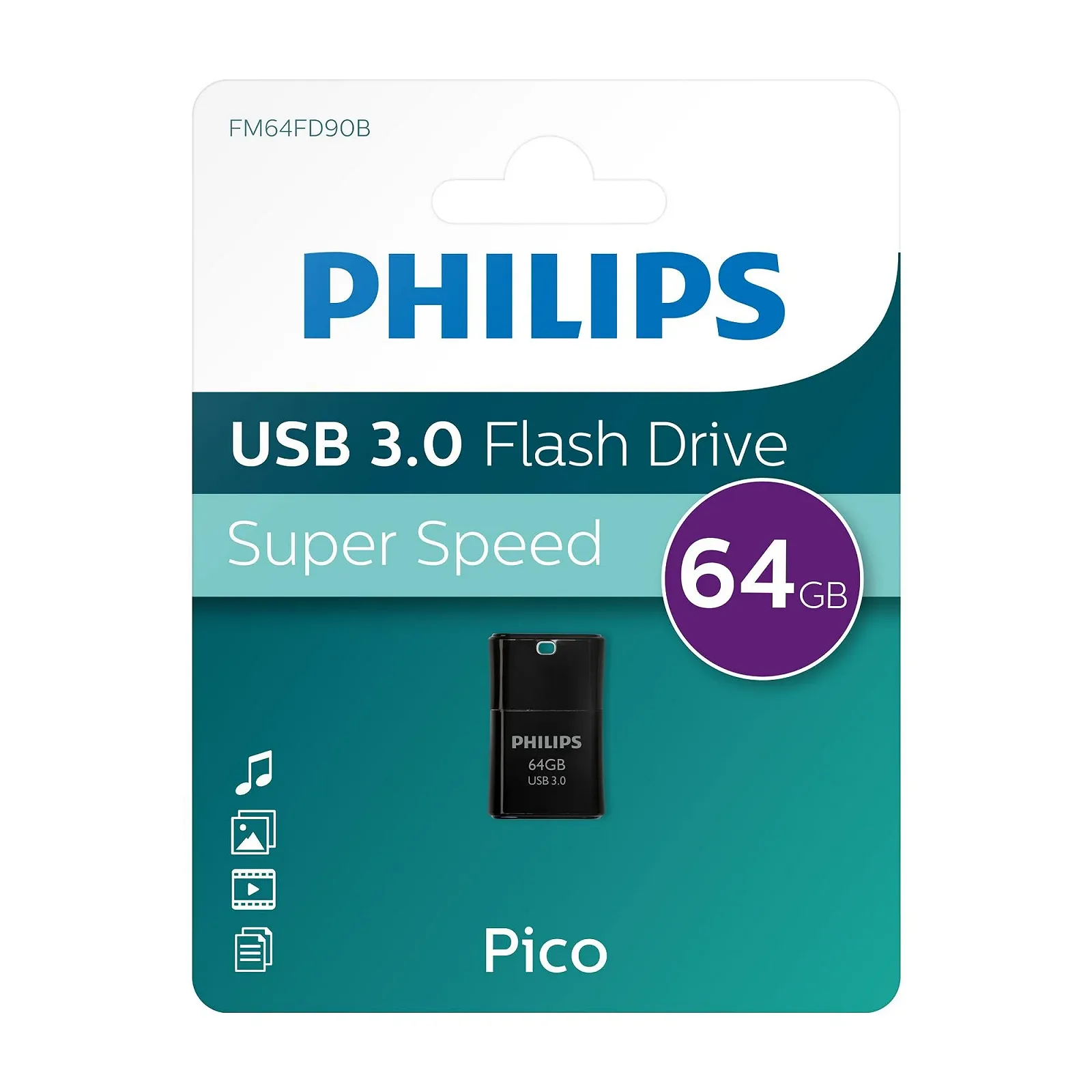 USB-накопичувач Philips Pico Edition 64GB, фото №2 USB-накопичувач Philips Pico Edition 64GB, фото №2