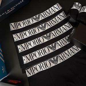 Чоловічі труси боксери Emporio Armani чорні упаковка 5 штук synthetic.ua - Фото 1