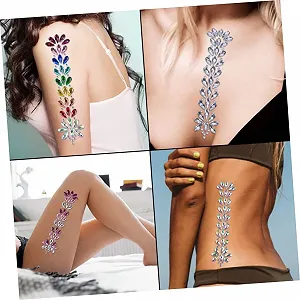 Наклейка для лица со стразами synthetic.ua - Фото 1