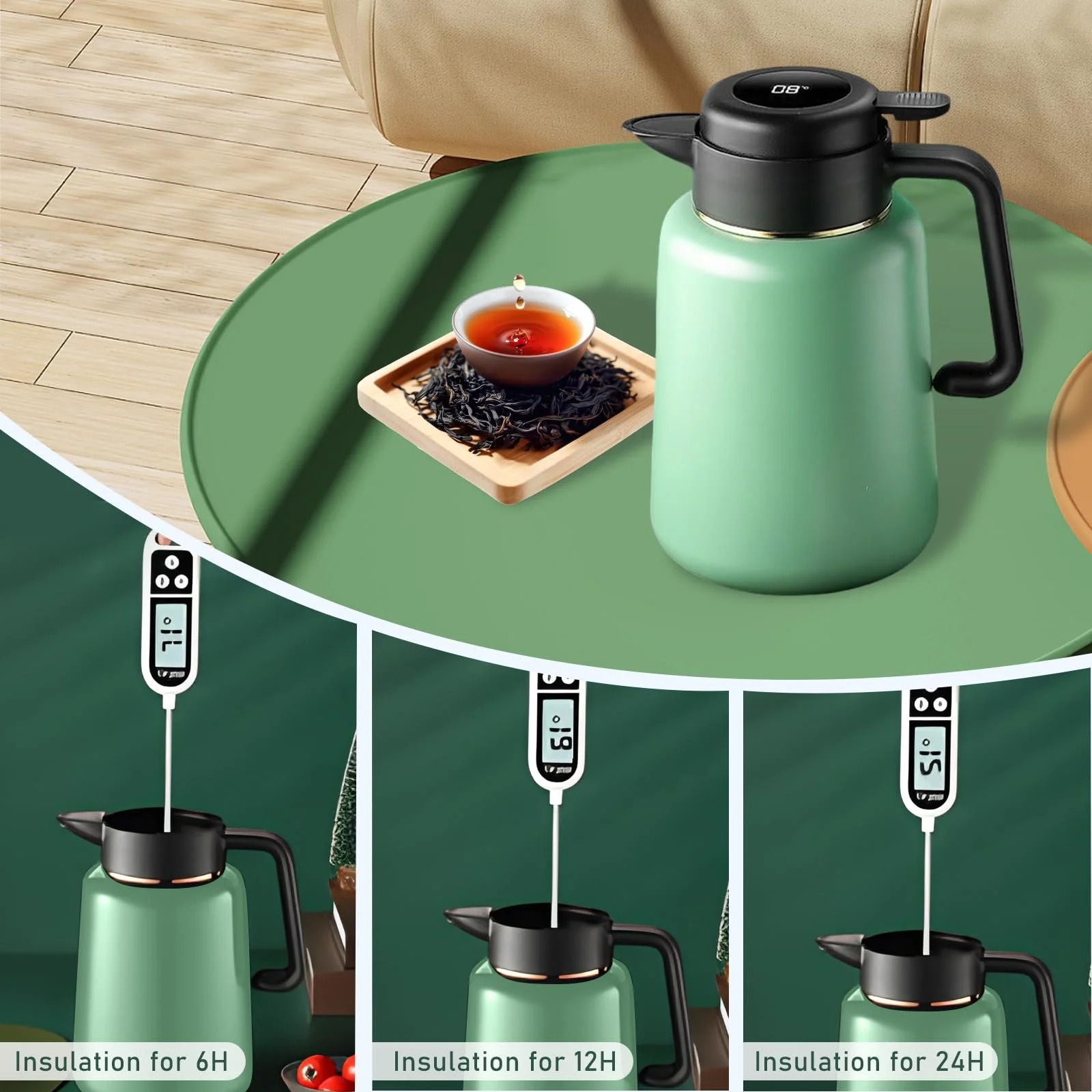 Термос Кавник Thermos, 1.8 л з дисплеєм температури, Термос для кави, чаю та молока, фото №7