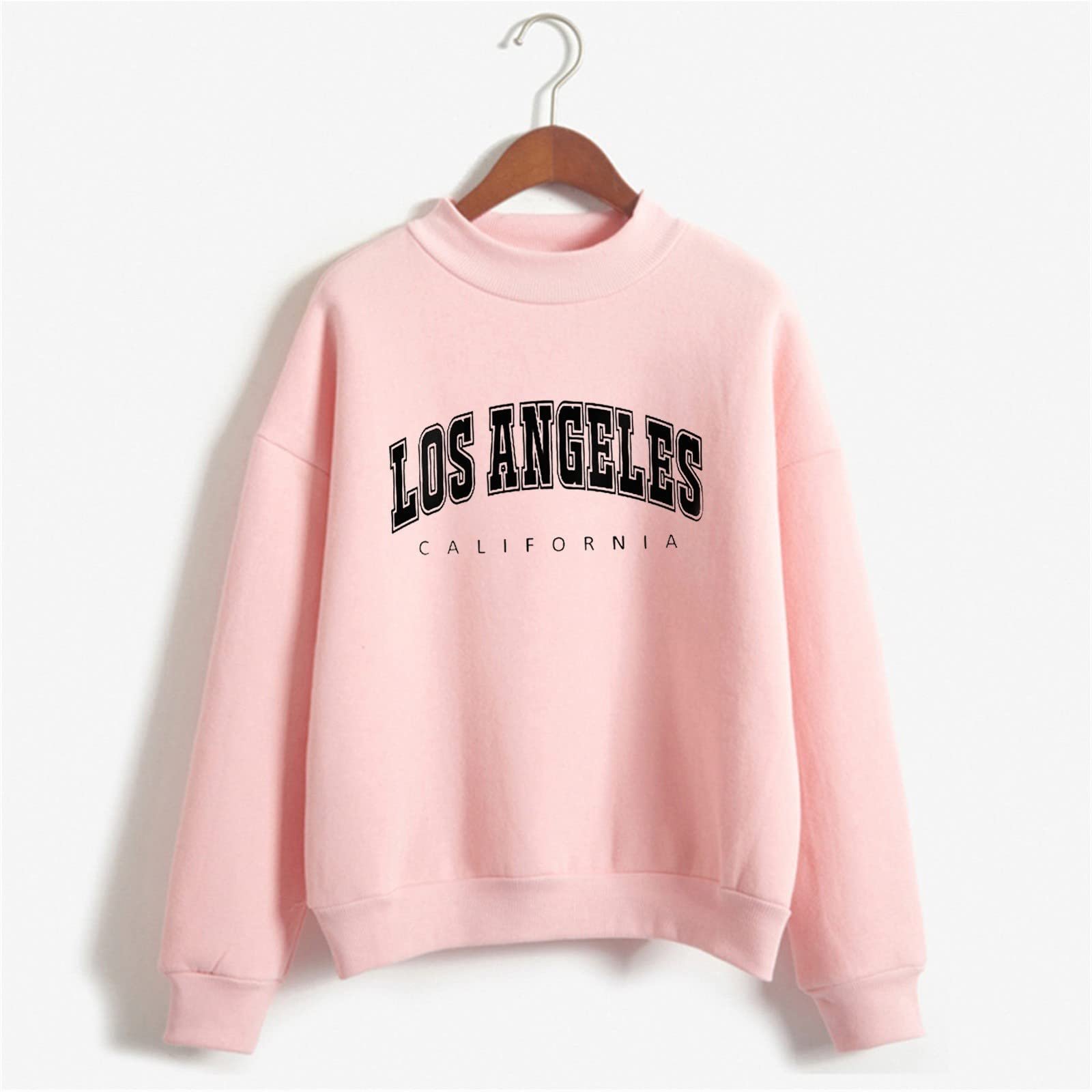 Женская Толстовка с принтом Los Angeles, Колледж, эстетическая зимняя одежда, Аниме, персонализированная, Калифорния, однотонная, круглый вырез, высокий воротник, длинные рукава, свободный крой, фото №4 Женская Толстовка с принтом Los Angeles, Колледж, эстетическая зимняя одежда, Аниме, персонализированная, Калифорния, однотонная, круглый вырез, высокий воротник, длинные рукава, свободный крой, фото №4