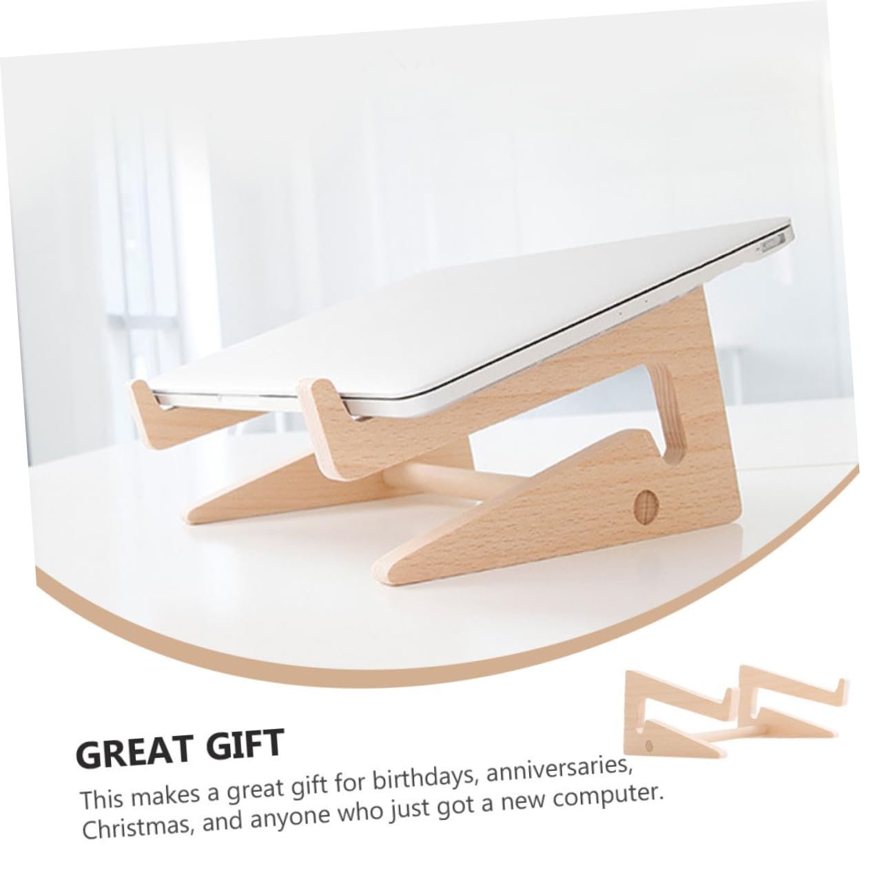 Деревянная Подставка для Ноутбука Эргономичная Стабильная Нескользящая для Стола и Домашнего Хозяйства Компактный Настольный Держатель для Ноутбуков Планшетов и Журналов Легкая Портативная Подставка для Ноутбука, фото №6 Деревянная Подставка для Ноутбука Эргономичная Стабильная Нескользящая для Стола и Домашнего Хозяйства Компактный Настольный Держатель для Ноутбуков Планшетов и Журналов Легкая Портативная Подставка для Ноутбука, фото №6