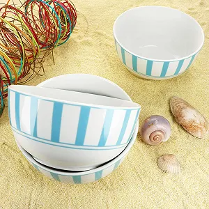 Миска MamboCat Split Turquoise набор из 6 штук 14 см 400 мл белая synthetic.ua - Фото 1