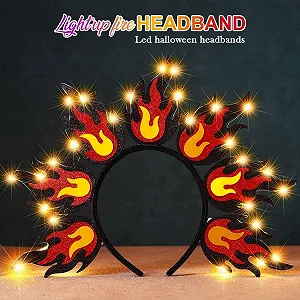 Обруч Reaky Светящийся с LED пламенем Блестящий synthetic.ua - Фото 1