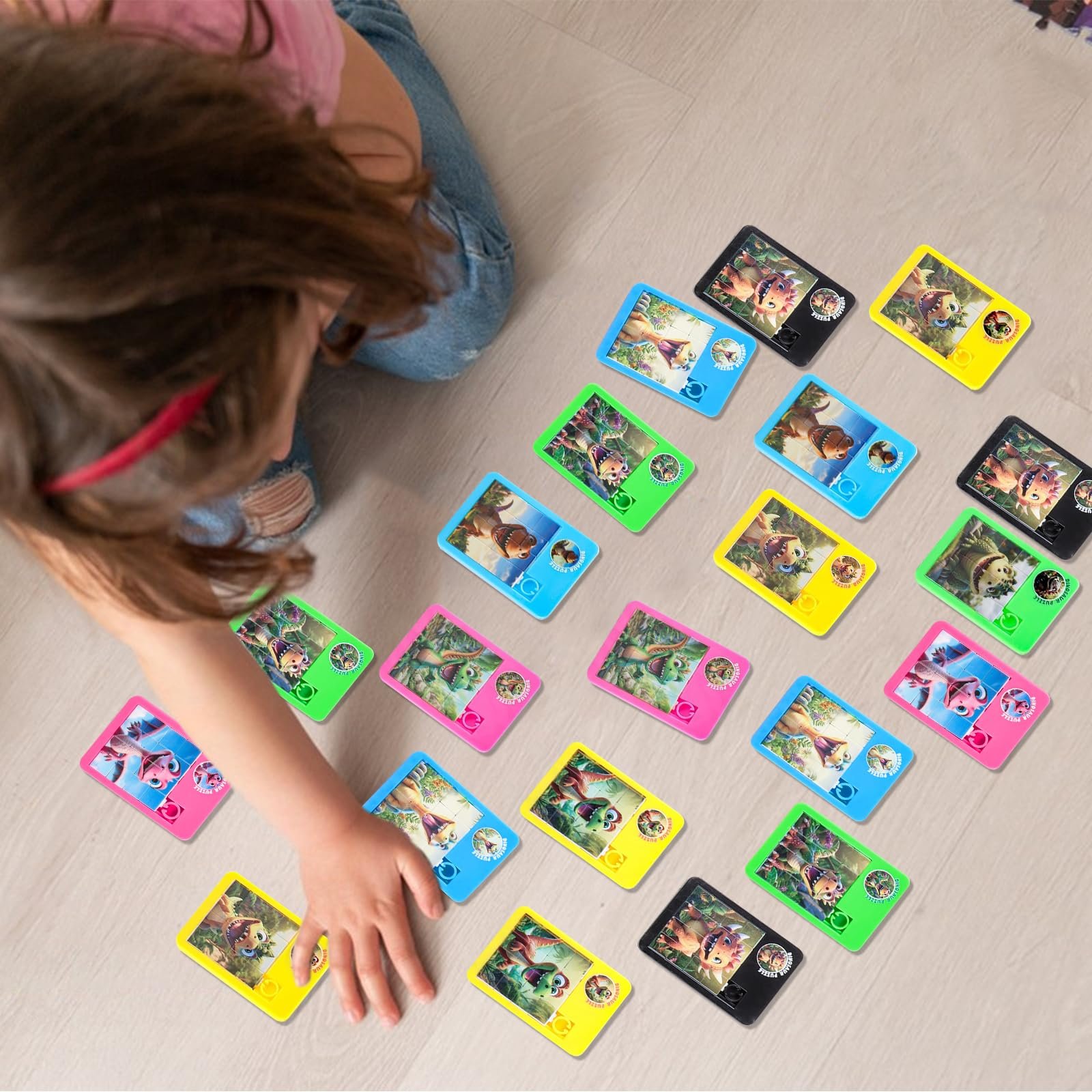 Набор пазлов-пятнашек Динозавры 16 шт. 5 x 7 см, фото №5