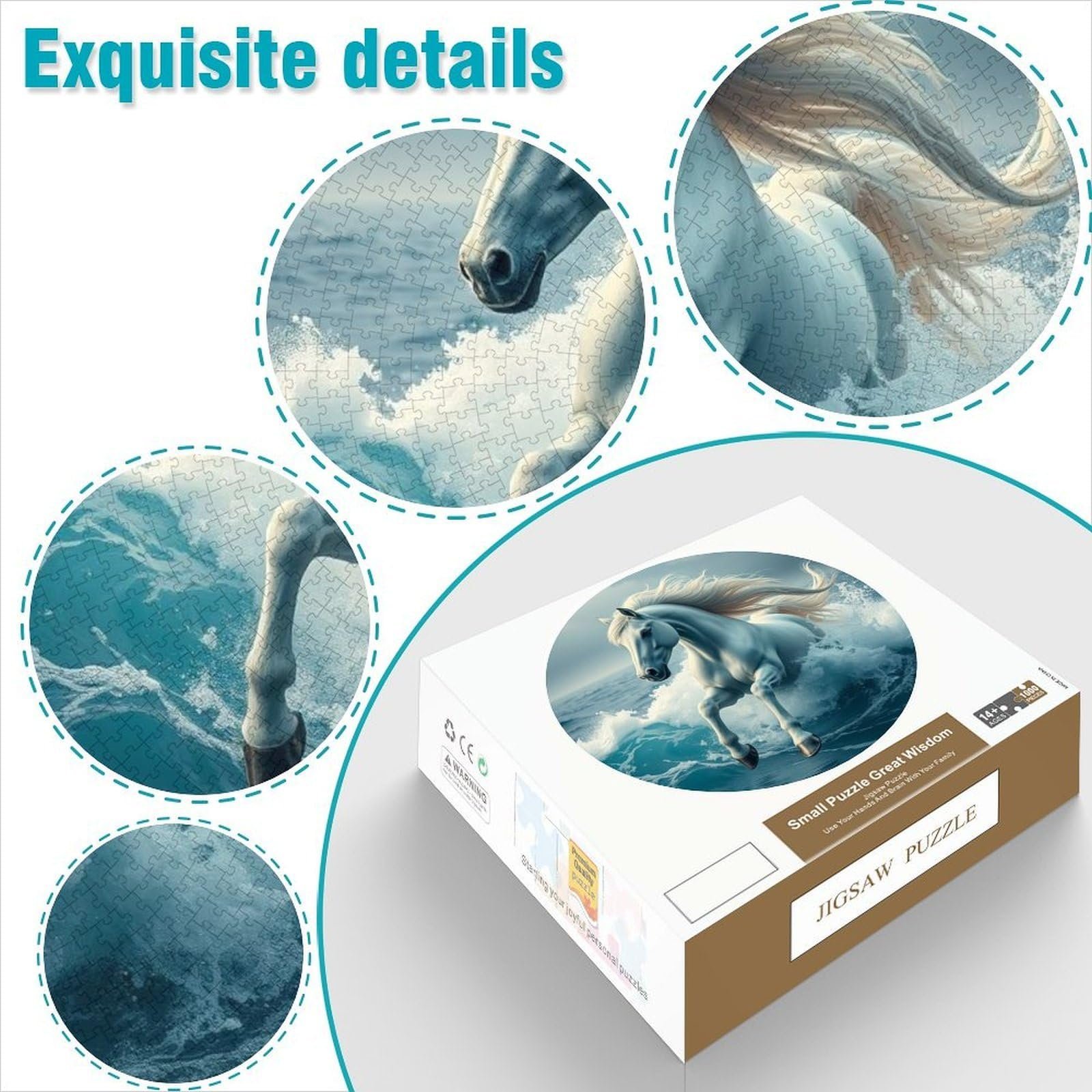 Круглый пазл Horse Clever Puzzles 1000 деталей 67.5 x 67.5 см, фото №3