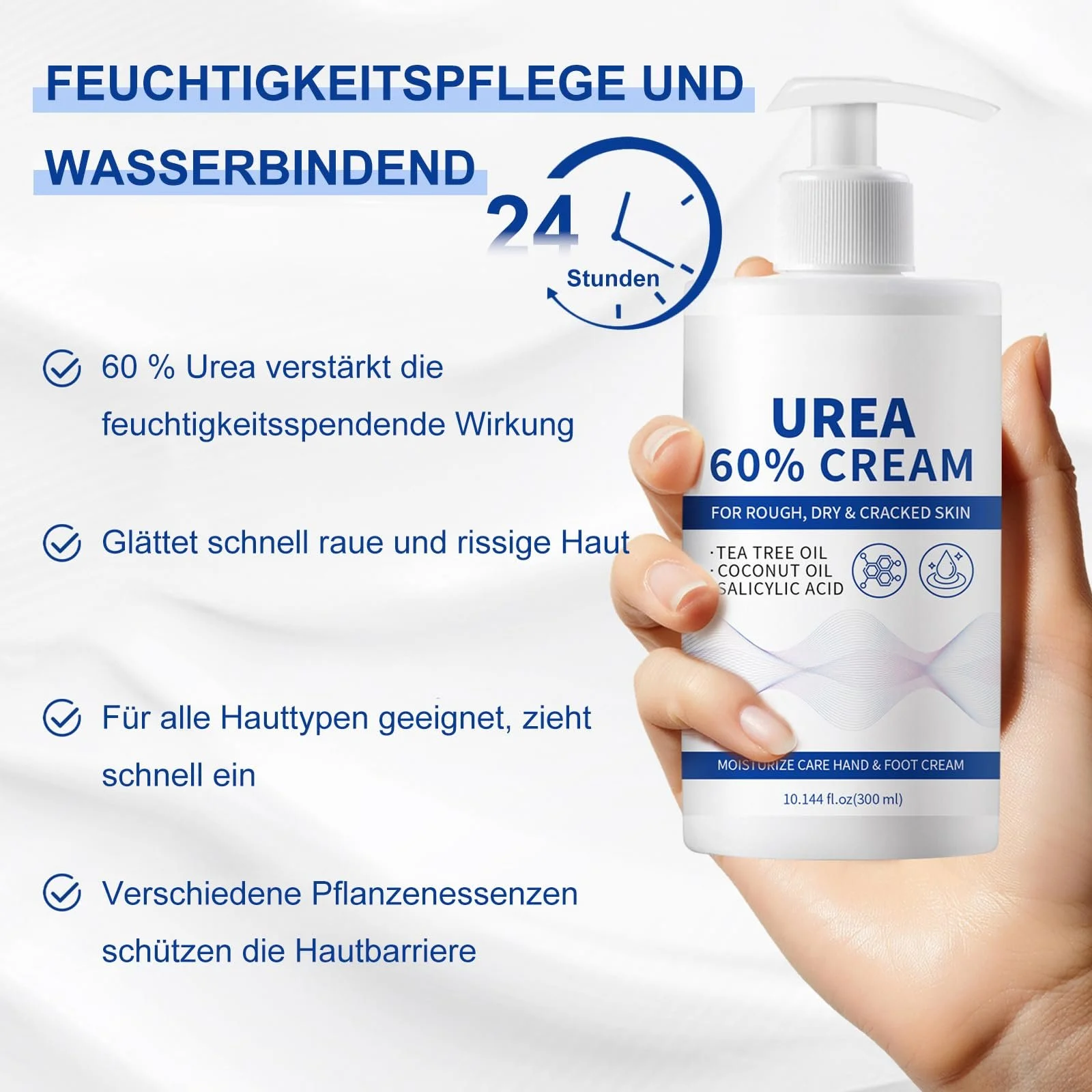 Крем для ног Urea Intensive Moisturising and Quick Absorbing 60% для ног и рук 300 мл, фото №2