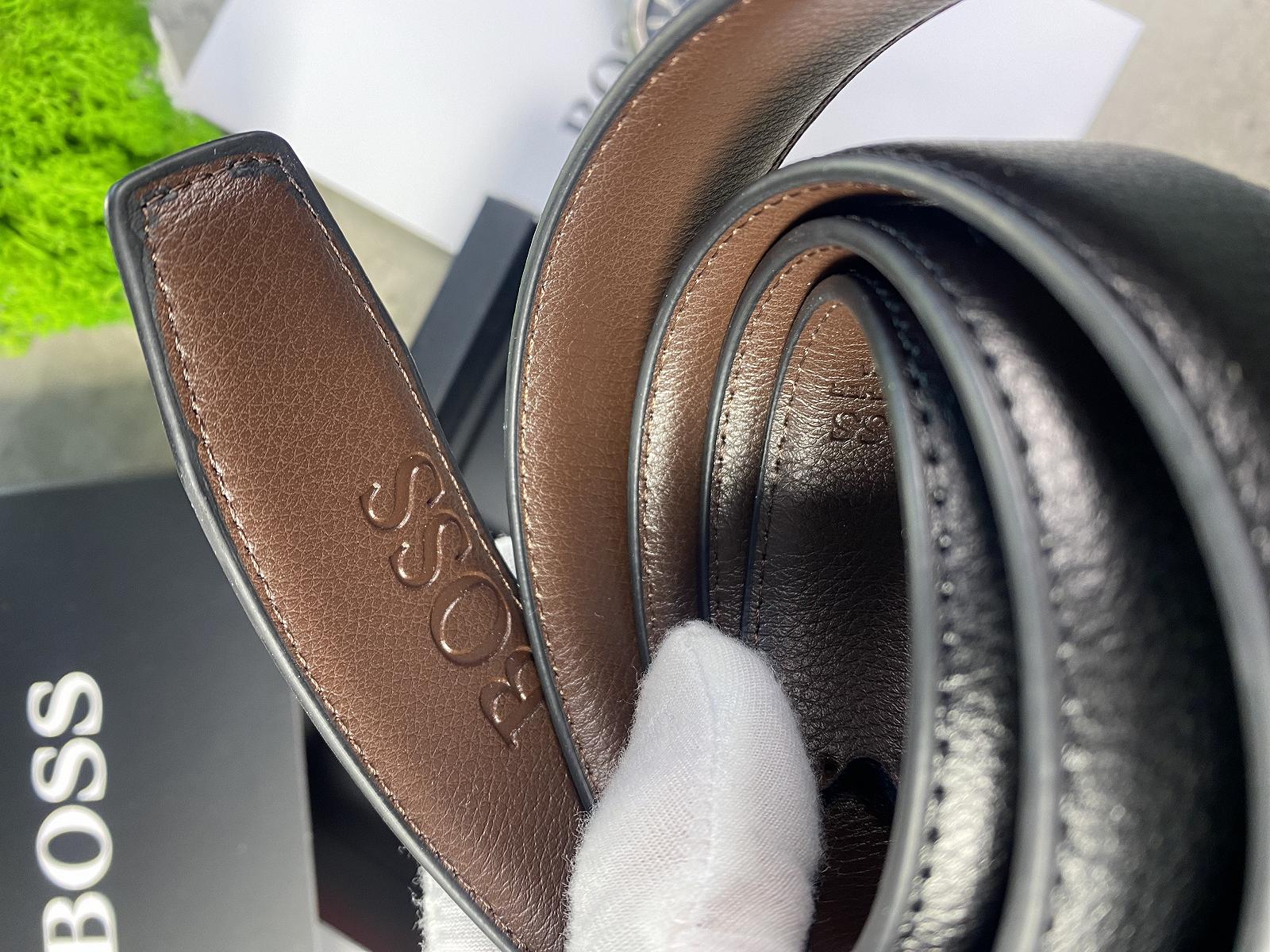 Подарунковий набір зі шкіряним ремнем Boss з двома змінними пряжками Босс, фото №11