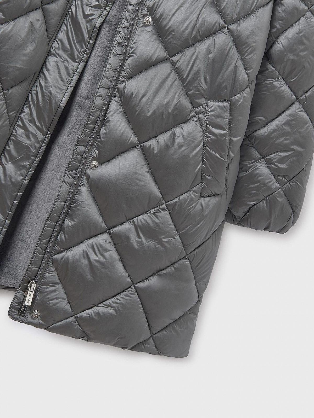 Куртка Mayoral довга для дівчинки вугільного кольору, фото №3