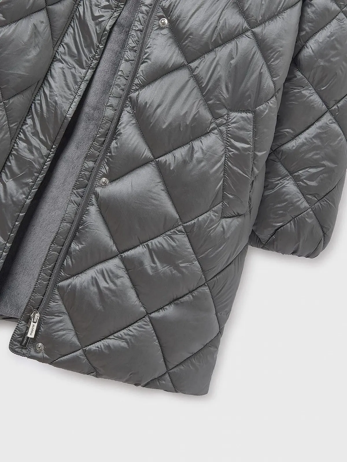 Куртка Mayoral длинная для девочки угольного цвета, фото №3