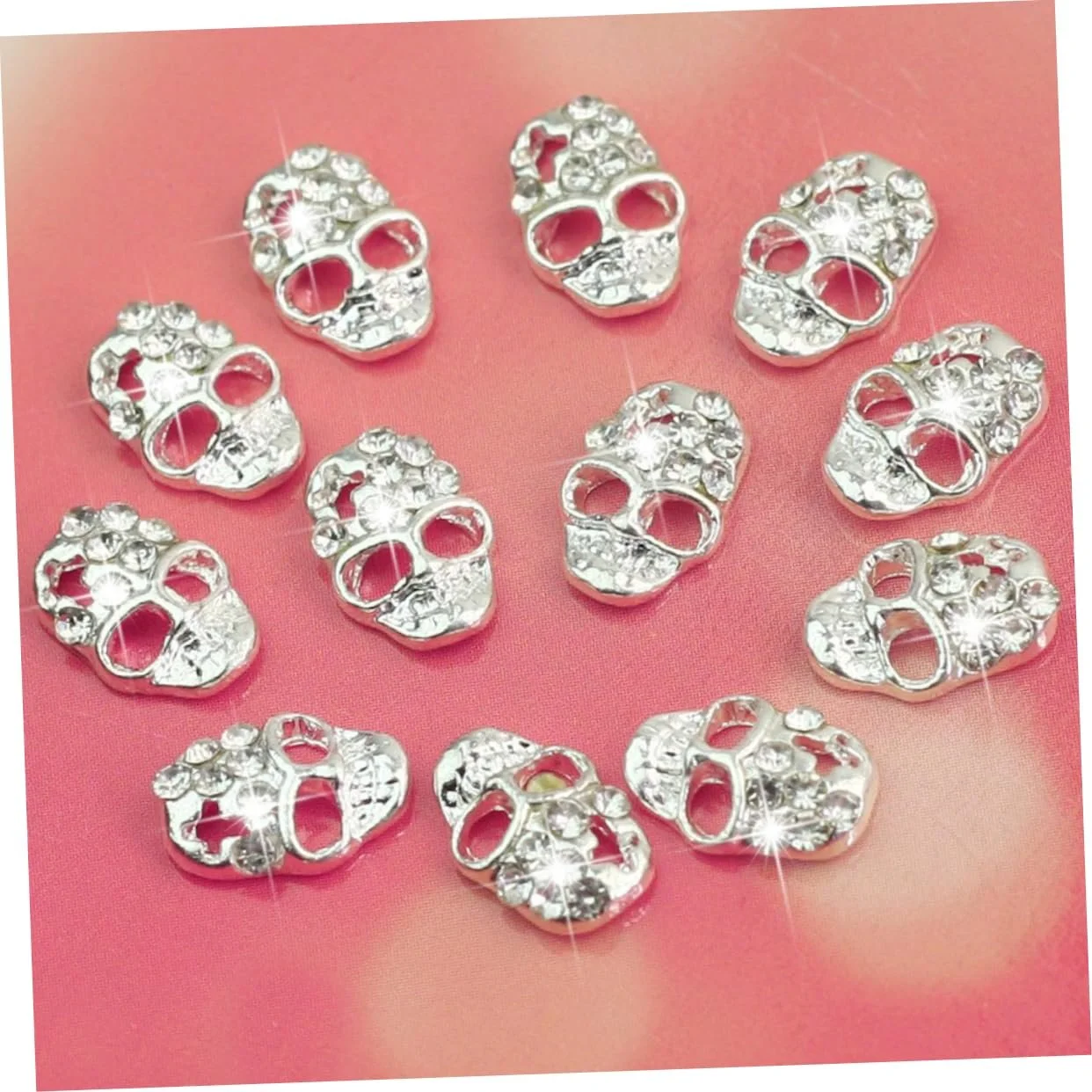 Стразы для ногтей Beavorty Череп 3D, 12 шт, фото №3