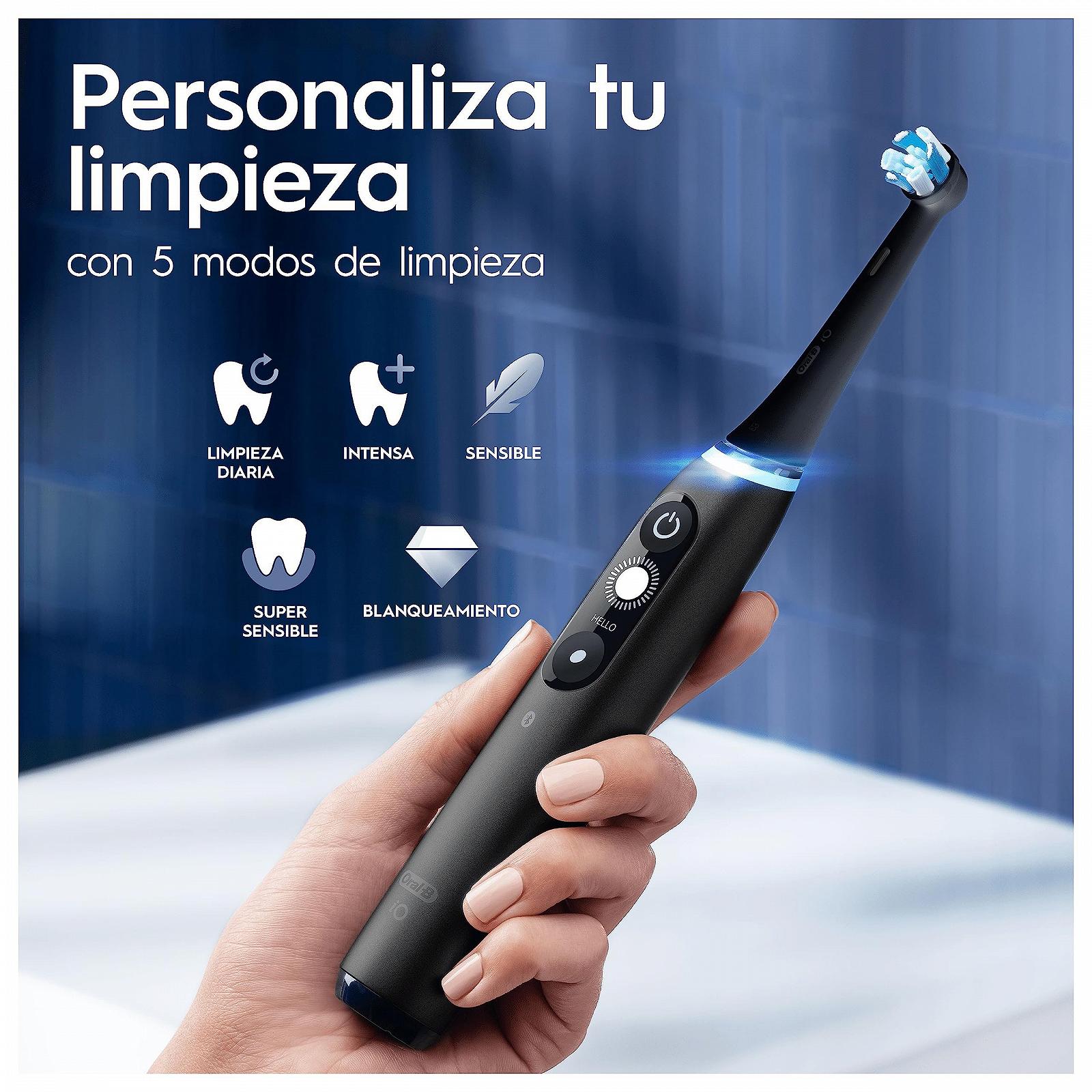 Электрическая зубная щетка Oral-B iO 7N Black Bluetooth + 2 сменные насадки + 1 дорожный футляр, фото №4
