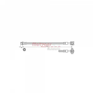 Гальмівний шланг METZGER 4111626 OPEL GENERAL MOTORS передня вісь зліва - Фото 1