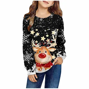 Джемпер Generisch Рождественский джемпер Merry Christmas, Забавный рождественский джемпер, Рождественский джемпер с круглым вырезом, Рождественский джемпер с длинными рукавами - Фото 1