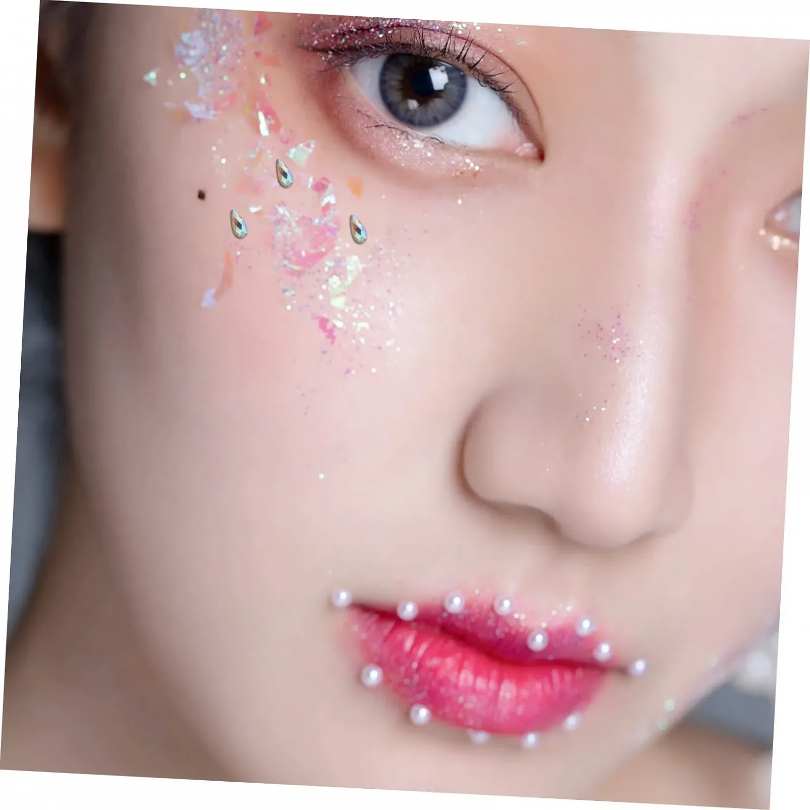 Стрази для нігтів, обличчя та тіла minkissy 20 аркушів, самоклеючі блискучі, фото №7