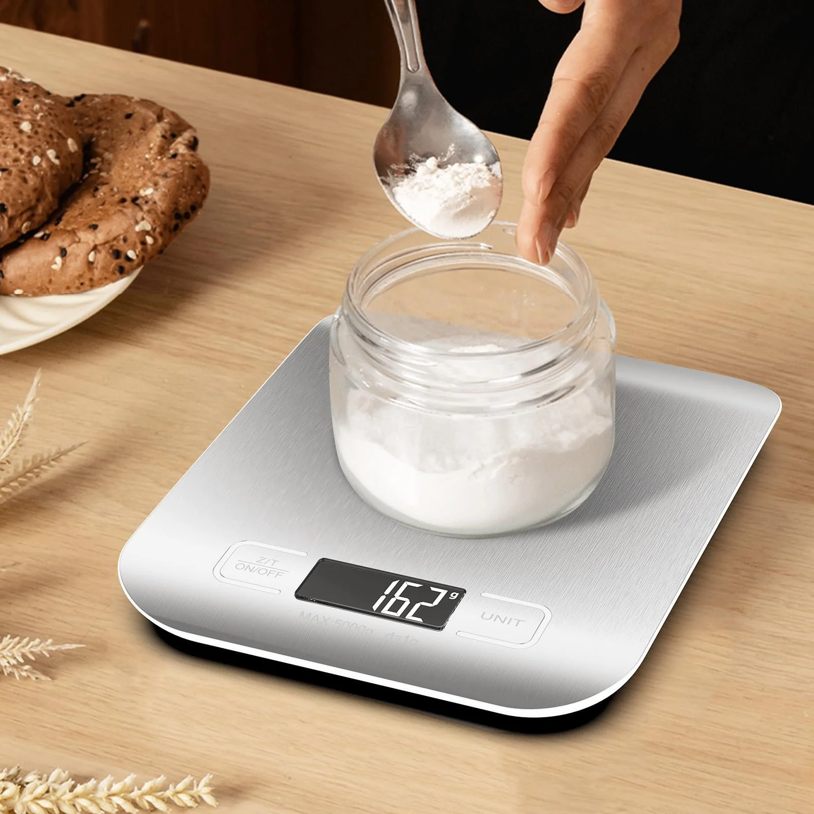 Кухонні ваги GeeRic Digital LCD 10kg 1g Stainless Steel, фото №7 Кухонні ваги GeeRic Digital LCD 10kg 1g Stainless Steel, фото №7