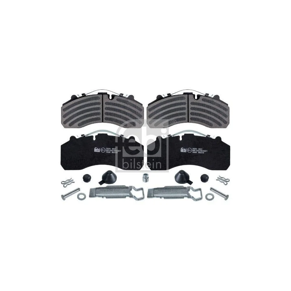 Комплект гальмівних колодок, дискові гальма FEBI BILSTEIN 16666 для DAF IVECO MAN SCANIA SAF, фото №2 Комплект гальмівних колодок, дискові гальма FEBI BILSTEIN 16666 для DAF IVECO MAN SCANIA SAF, фото №2