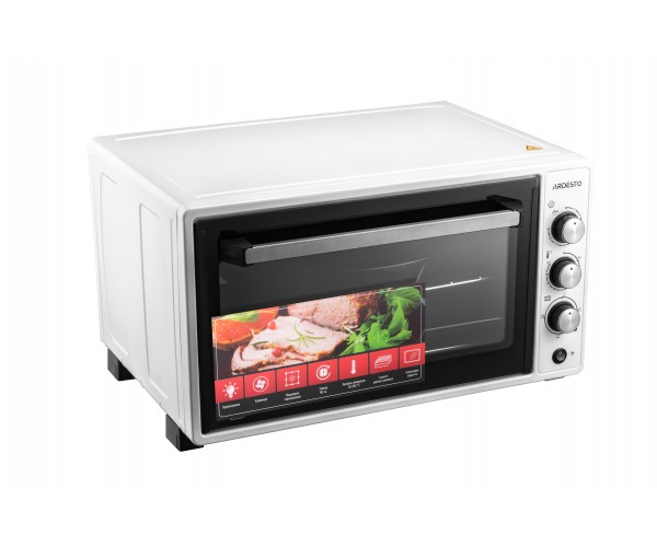 ARDESTO Електропіч 1700Вт 48л хром тени таймер підсвічув конвекція подв скло білий, фото №3 ARDESTO Електропіч 1700Вт 48л хром тени таймер підсвічув конвекція подв скло білий, фото №3