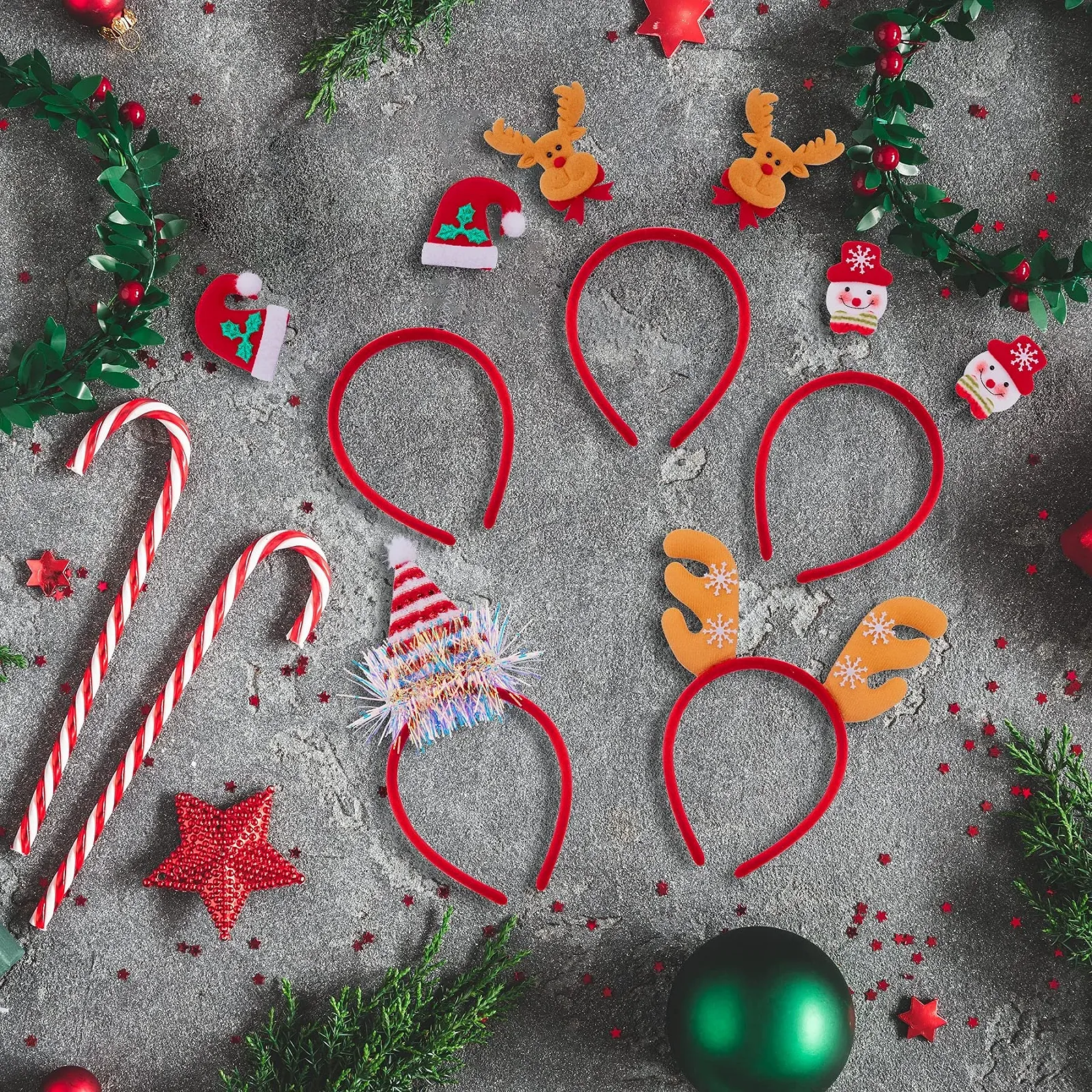 Обруч BQTQ Рождественский, 12 шт, фото №4