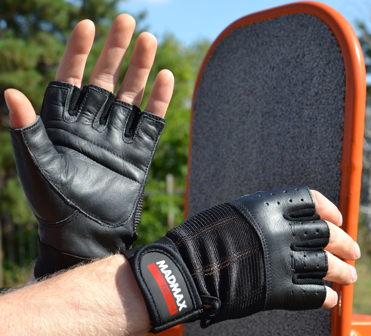 Рукавички для фітнесу MadMax MFG-248 Clasic Exclusive Black XL, фото №8