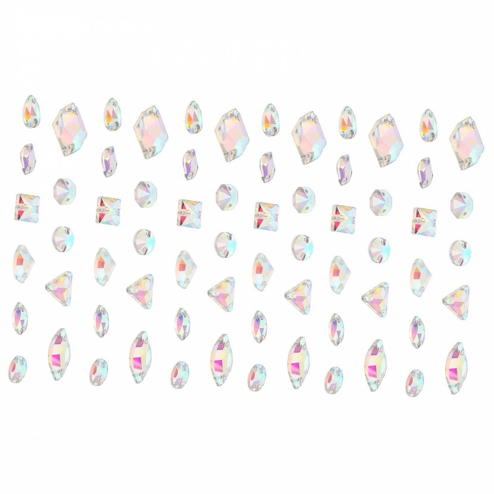 NUOBESTY 360 штук Двосторонні стрази Кристалічні намистини, фото №1