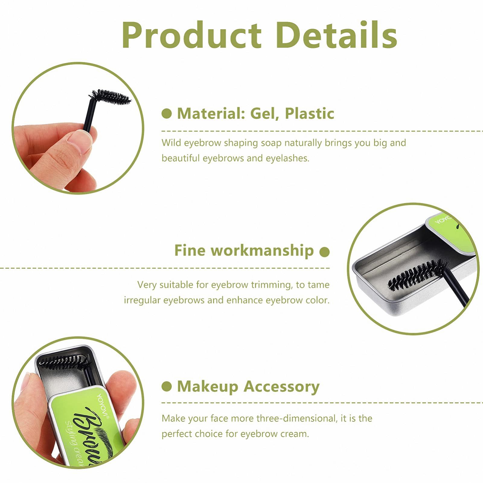 Набор гель-воск для бровей Lurrose 3D Прозрачный, фото №3