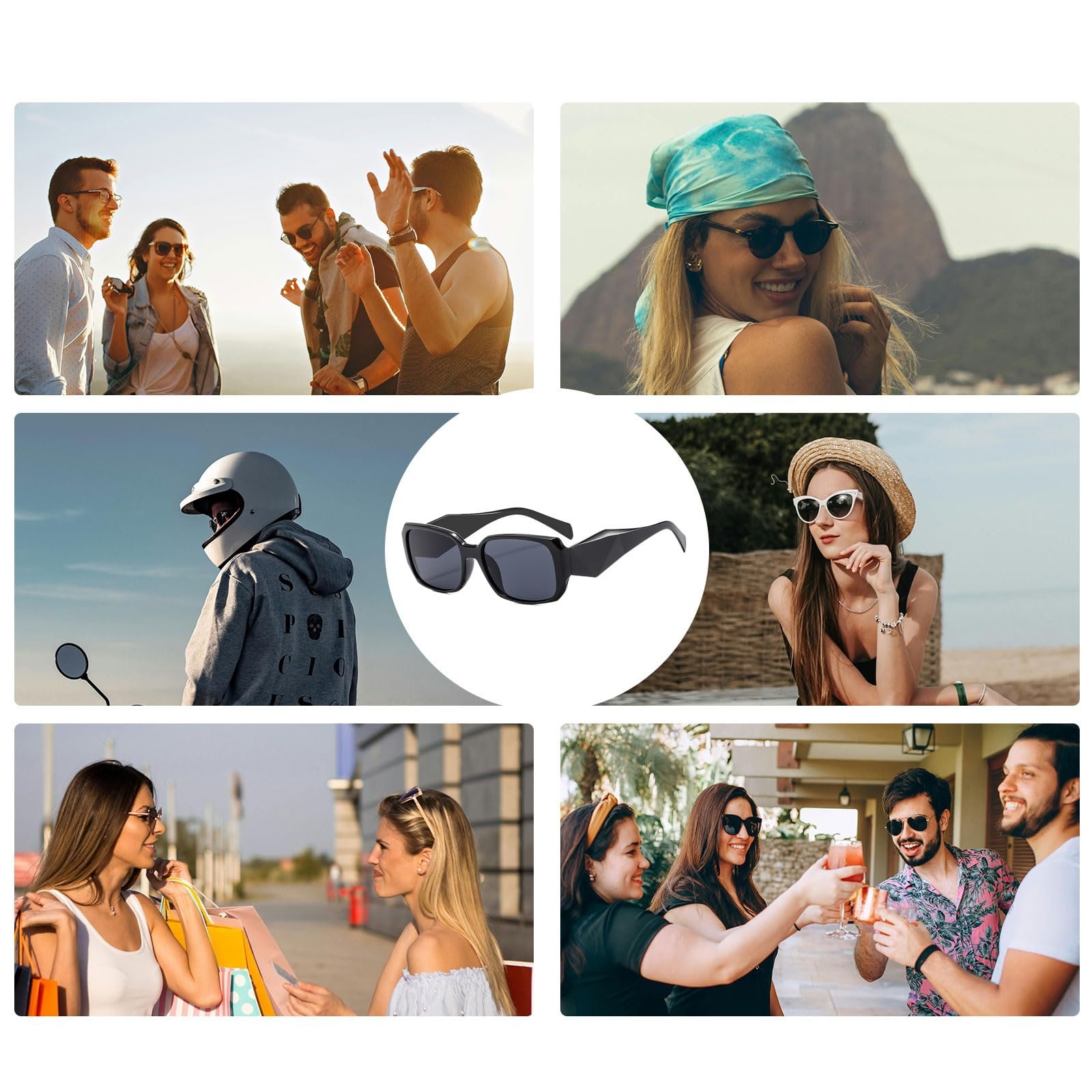 Сонцезахисні окуляри Прямокутні Модні YAMEIZE Квадратні Класичні UV400, фото №7