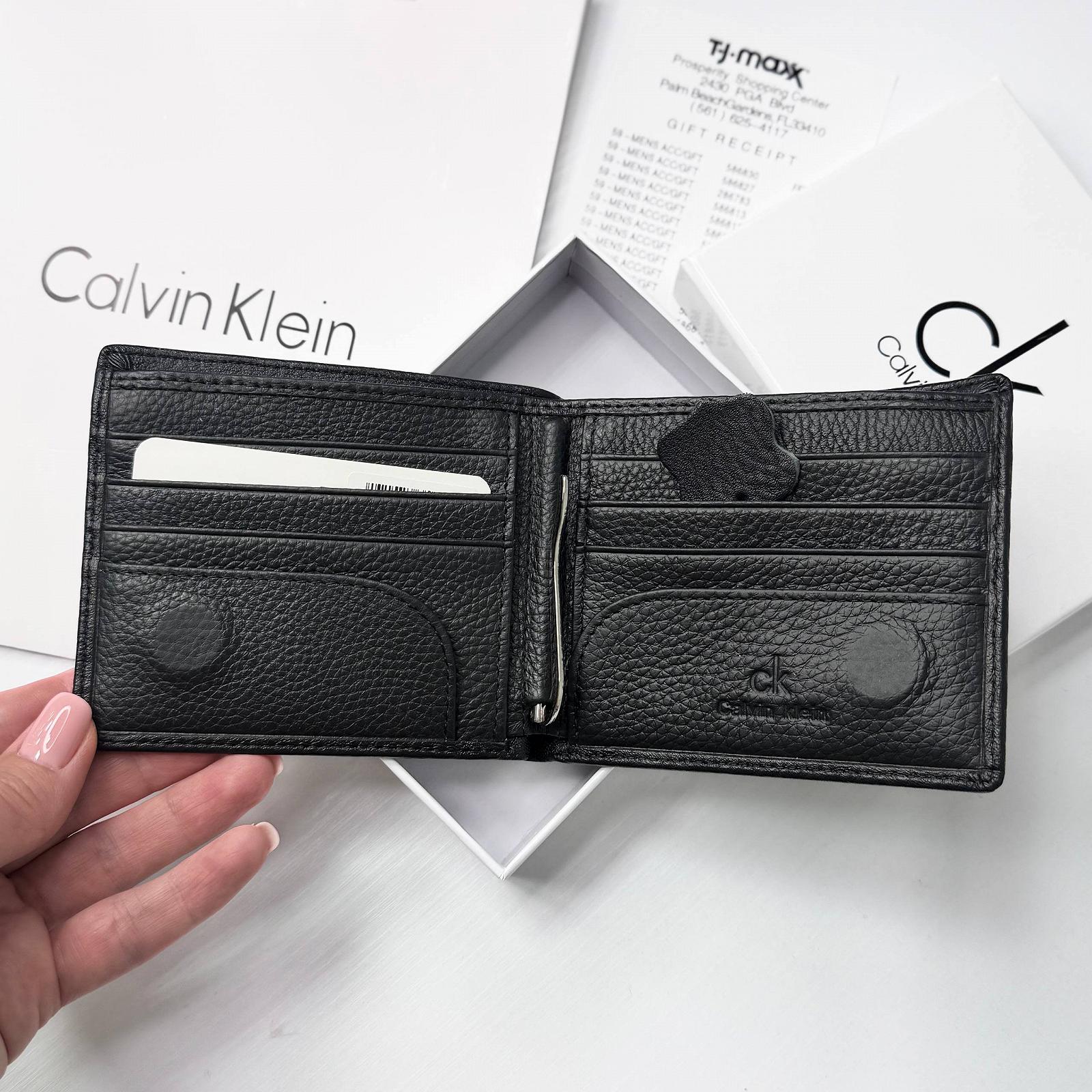 Чоловічий гаманець на магніті шкіряний брендовий Calvin Klein у подарунковій упаковці, фото №5