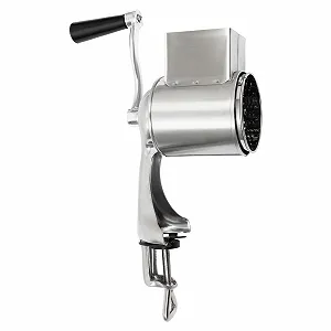 Ручная барабанная терка с ручкой для сыра, овощерезка с 5 сменными лезвиями из нержавеющей стали, идеально подходит для огурцов, сыра, орехов, моркови и т.п. - Фото 1