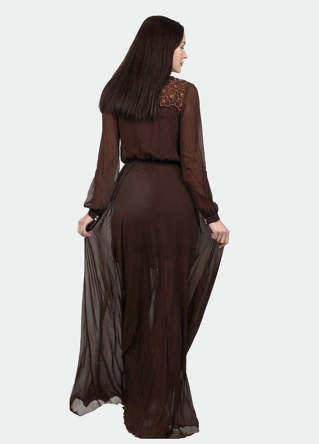 Платье Enna Levoni S Коричневый (ND-13005-Brown), фото №3