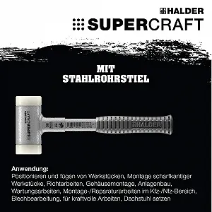М'який молоток Halder Supercraft 3377060 3377 EH зі сталевою трубчастою рукояткою Багатоколірний synthetic.ua - Фото 1