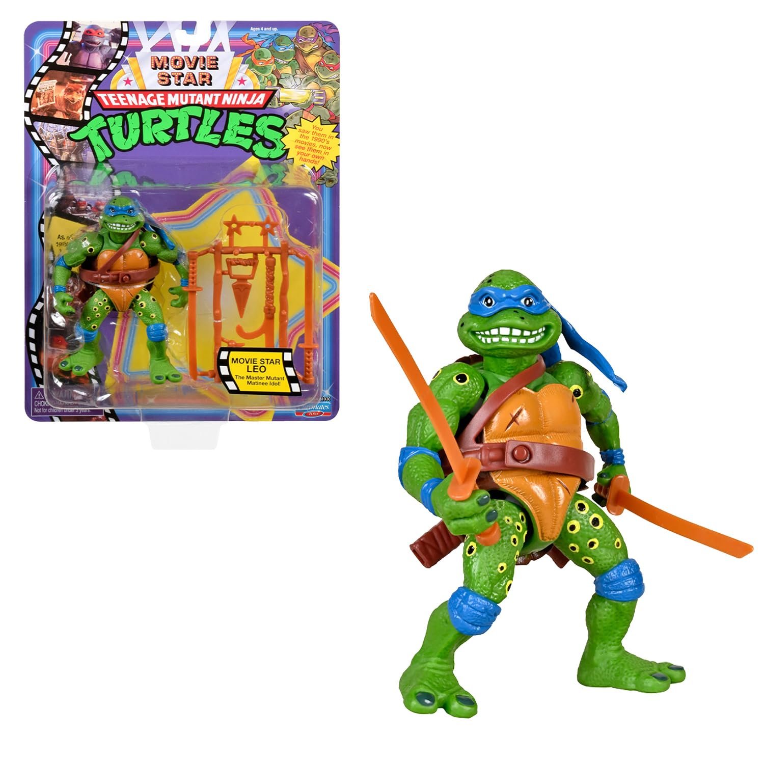 Подвижная фигурка GIOCHI PREZIOSI NINJA TURTLES серии Movie Star '90, 10 см, случайная модель, фото №1