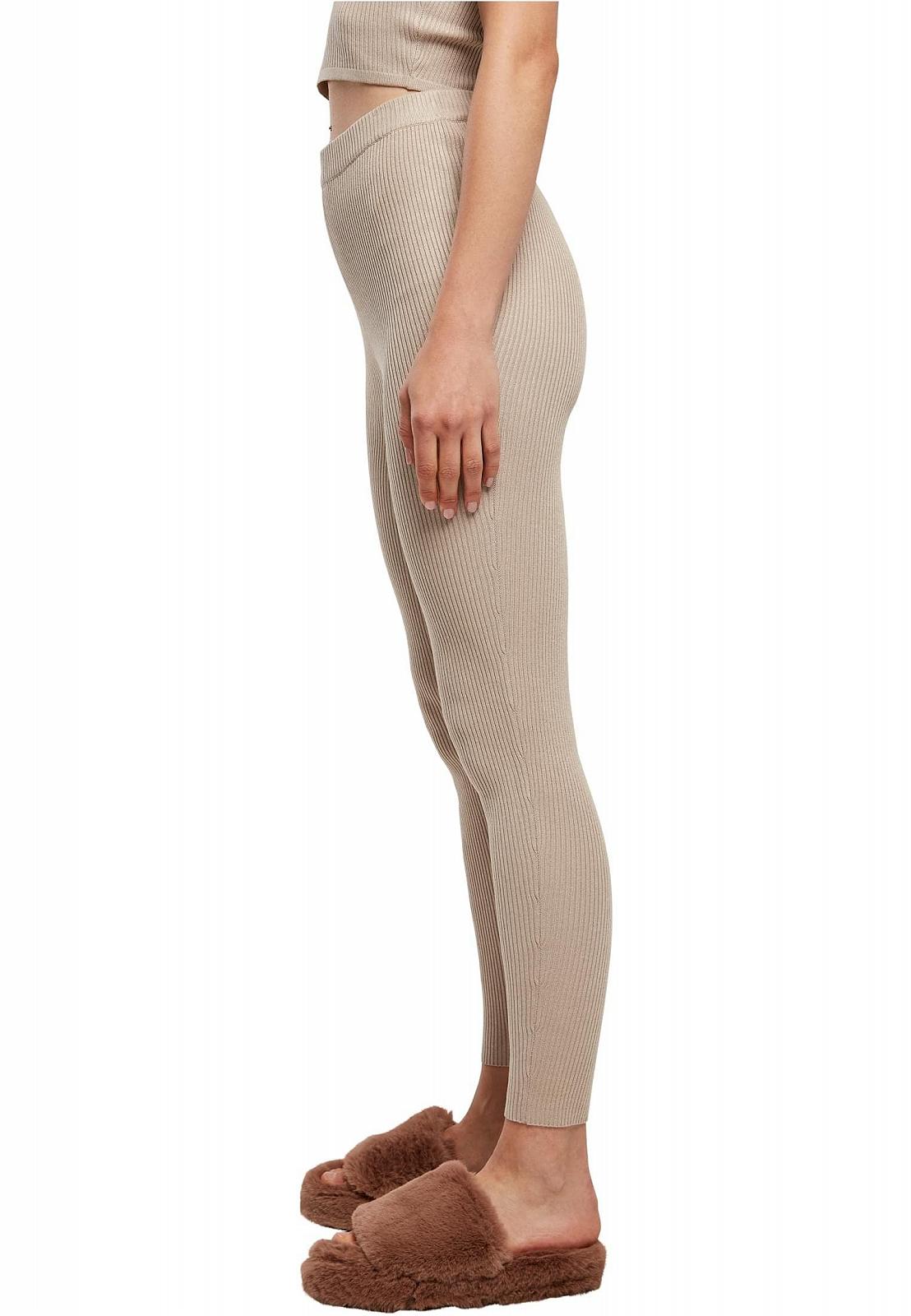 Леггинсы Urban Classics Ladies Rib Knit, облегающие, женские, разные цвета, размеры XS-5XL, фото №3