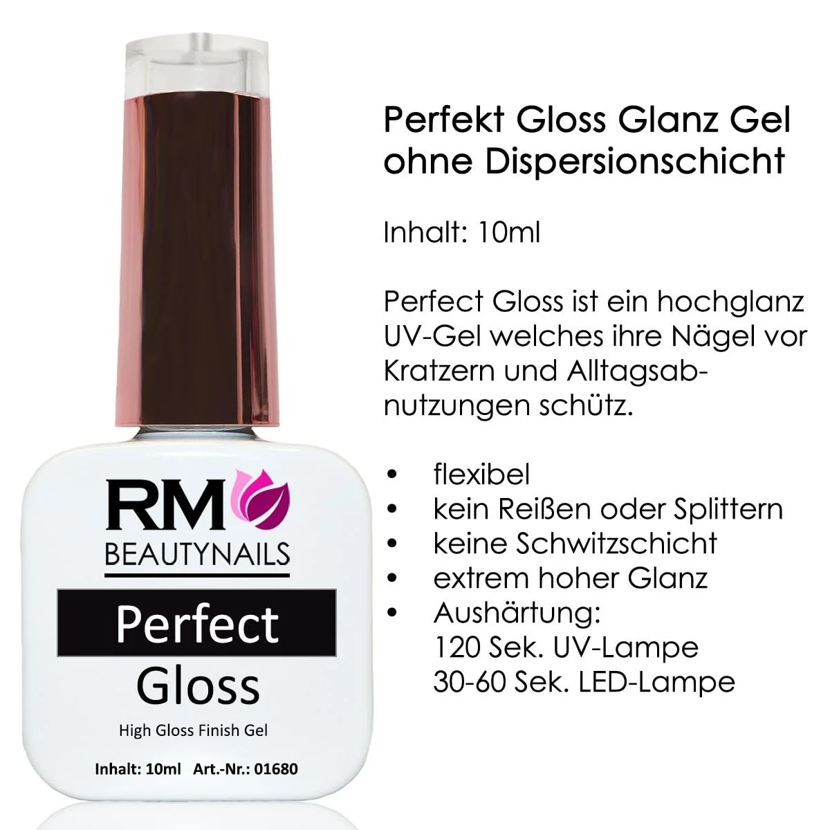 Гель Perfect Gloss RM Beautynails Финиш Быстрый 10 мл, фото №3 Гель Perfect Gloss RM Beautynails Финиш Быстрый 10 мл, фото №3