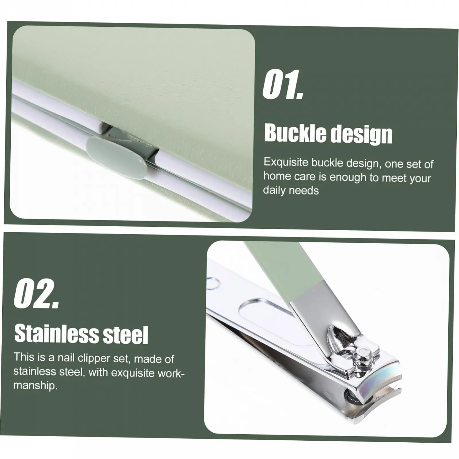 Набір для манікюру WRITWAA, для чоловіків і жінок для подорожей і дому, фото №5