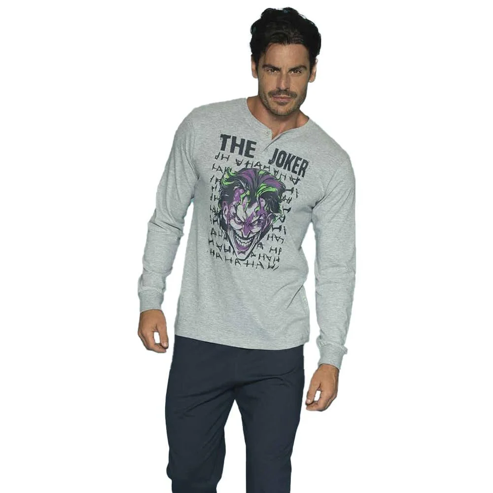 Піжама The Joker для хлопчиків, графічний принт, кругла горловина, ґудзики, 100% бавовна джерсі (DCZ5506C), фото №1