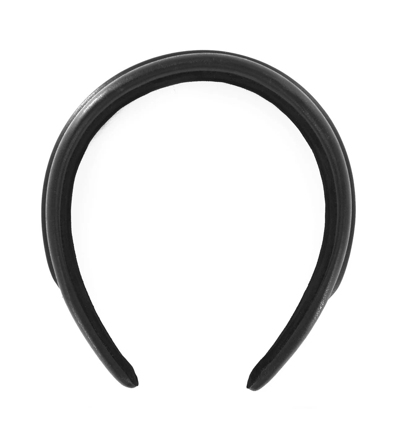 Обруч Широкий зі штучної шкіри axy HR27E Чорний, фото №3