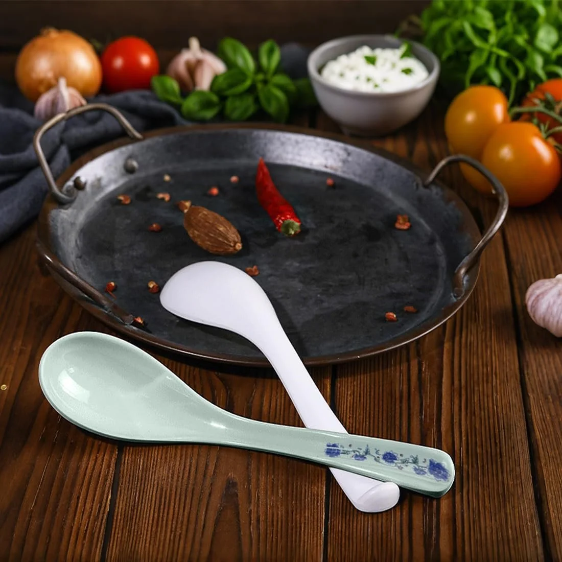 Ложка Пластикова Набір 4 шт. Довга Пластикова Ложка Багаторазова, фото №5 Ложка Пластикова Набір 4 шт. Довга Пластикова Ложка Багаторазова, фото №5